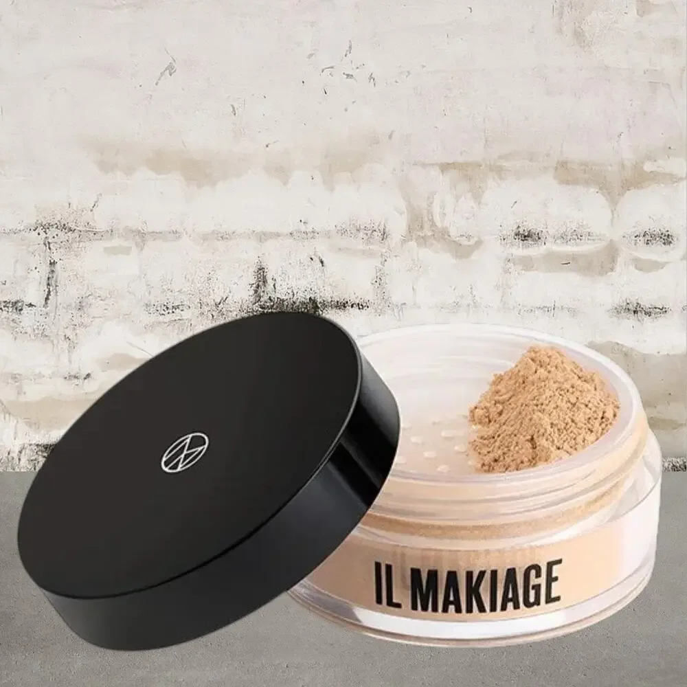 IL Makiage Setting Powder Set & Bake Mattifying Loose Powder Nude Beige NIB
